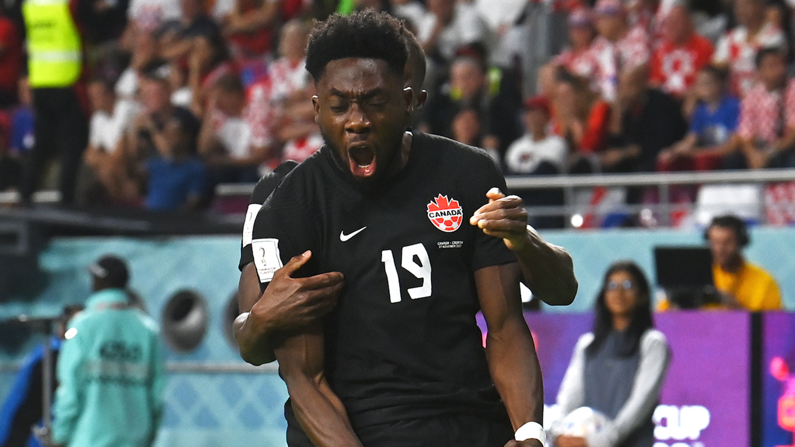 Canada's Alphonso Davies scores goal vs. Croatia in 2' | 2022 FIFA World Cup