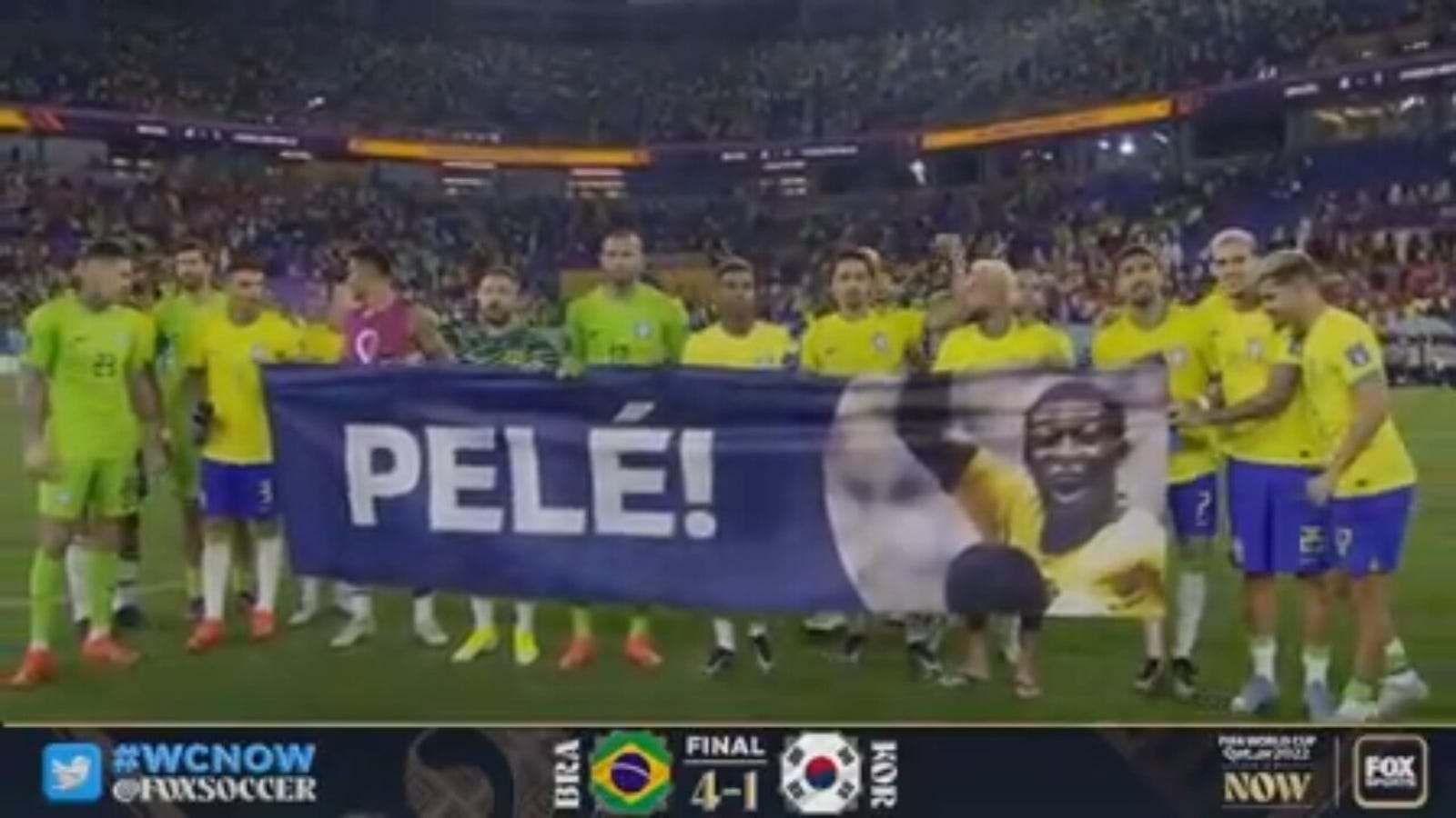 Brazil honors Pelé on field after 4-1 win over South Korea in the 2022 FIFA World Cup