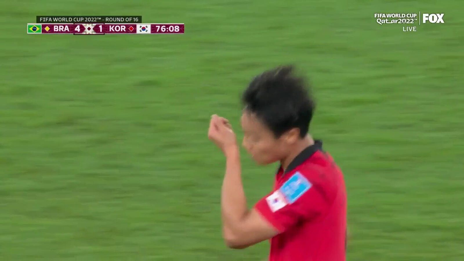 South Korea's Paik Seung-Ho scores goal vs. Brazil in 76'