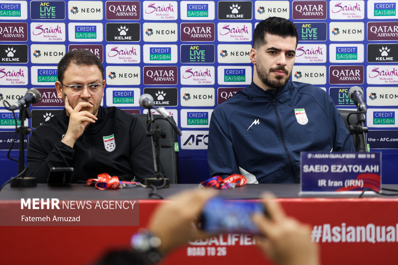 Press conference of Iran, North Korea natl. football teams
