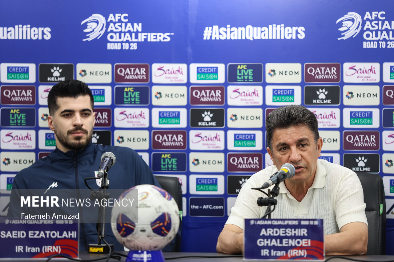 Press conference of Iran, North Korea natl. football teams
