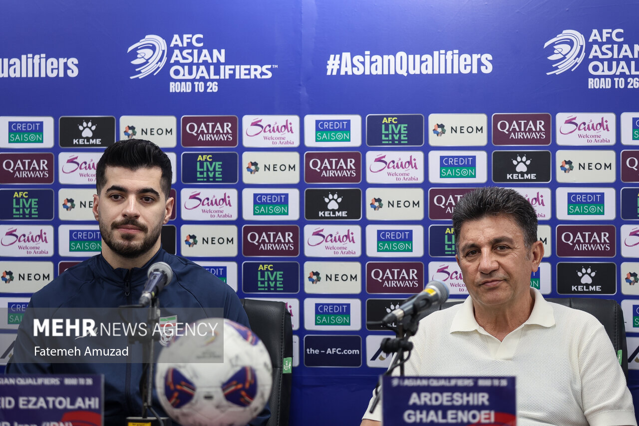Press conference of Iran, North Korea natl. football teams
