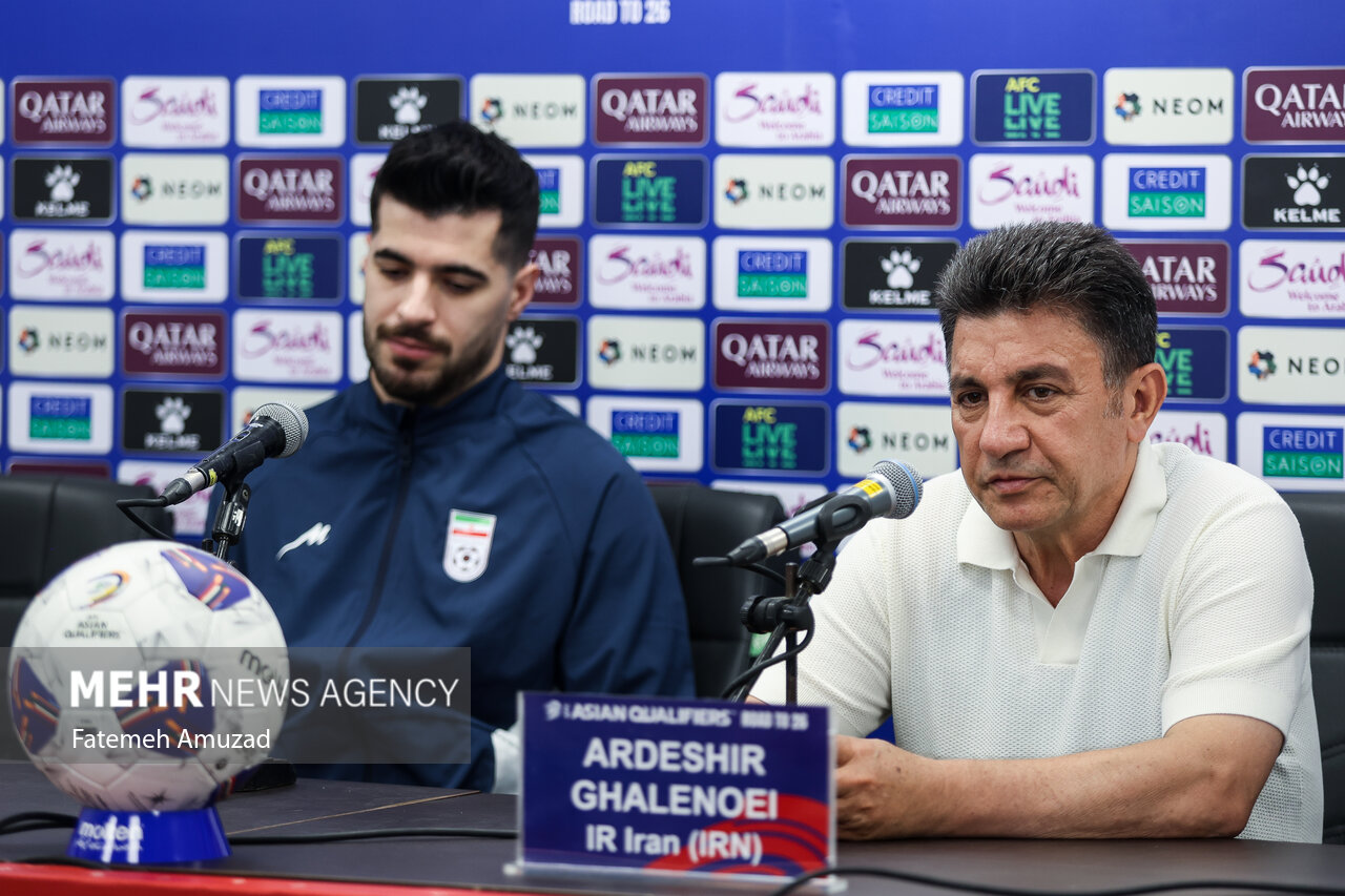 Press conference of Iran, North Korea natl. football teams
