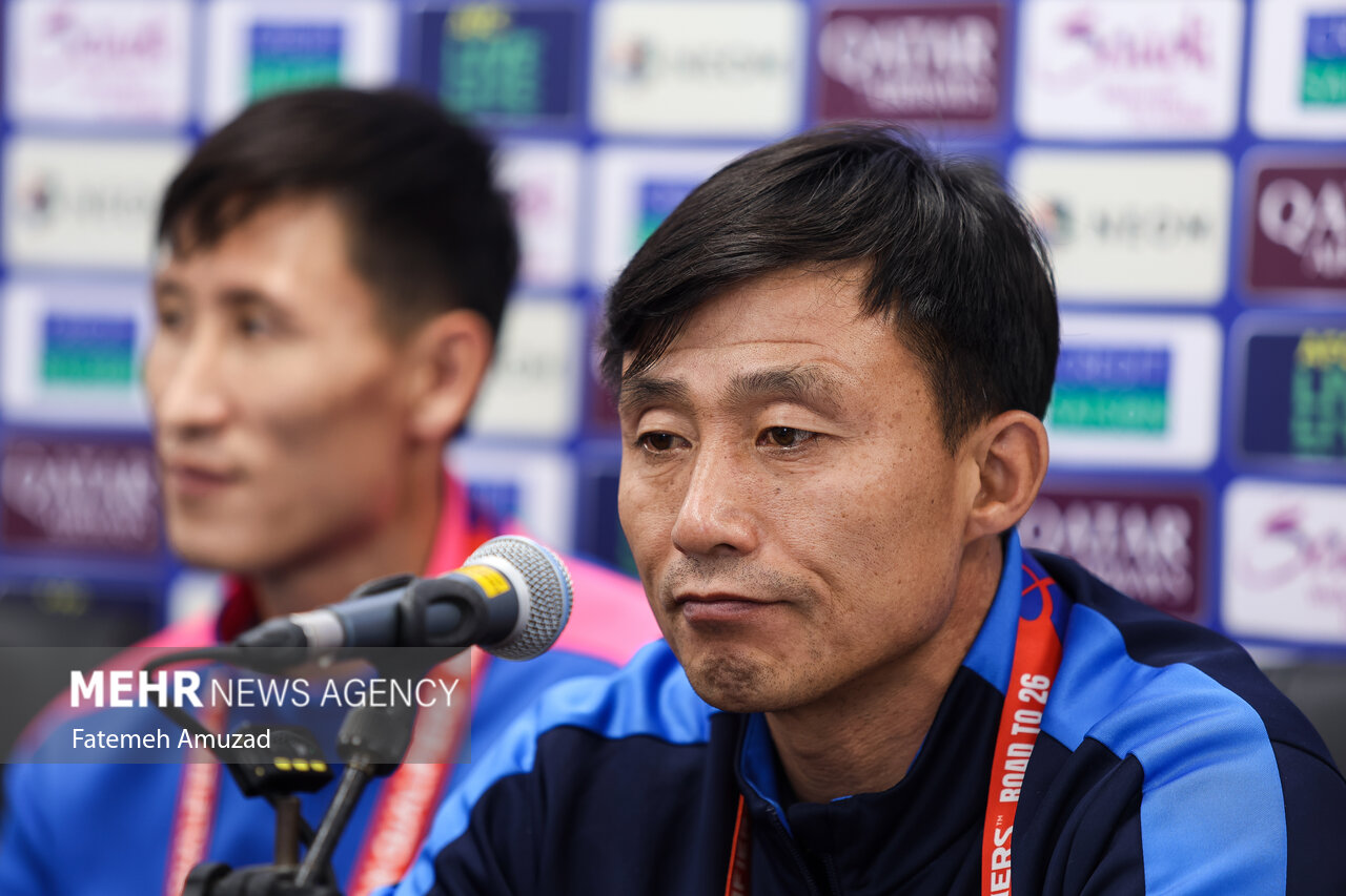 Press conference of Iran, North Korea natl. football teams
