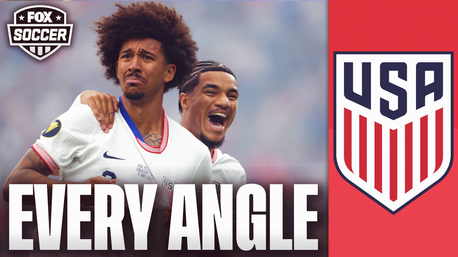 EVERY ANGLE of Chris Richards' WILD HEADER vs. Mexico in Gold Cup Final | FOX Soccer